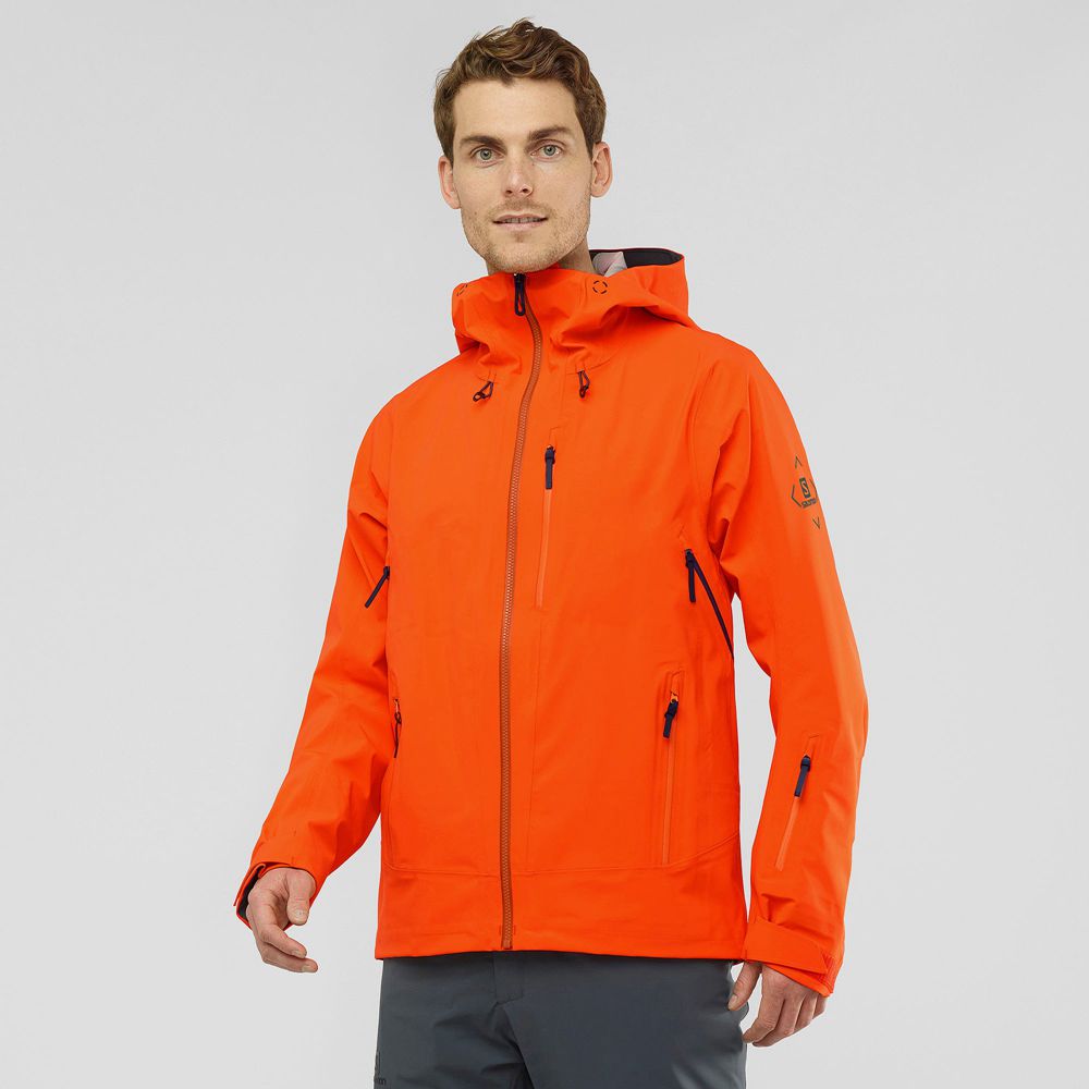 Veste De Ski Salomon Homme Rouge - Salomon OUTLAW 3L - France (2678-CPWJZ)